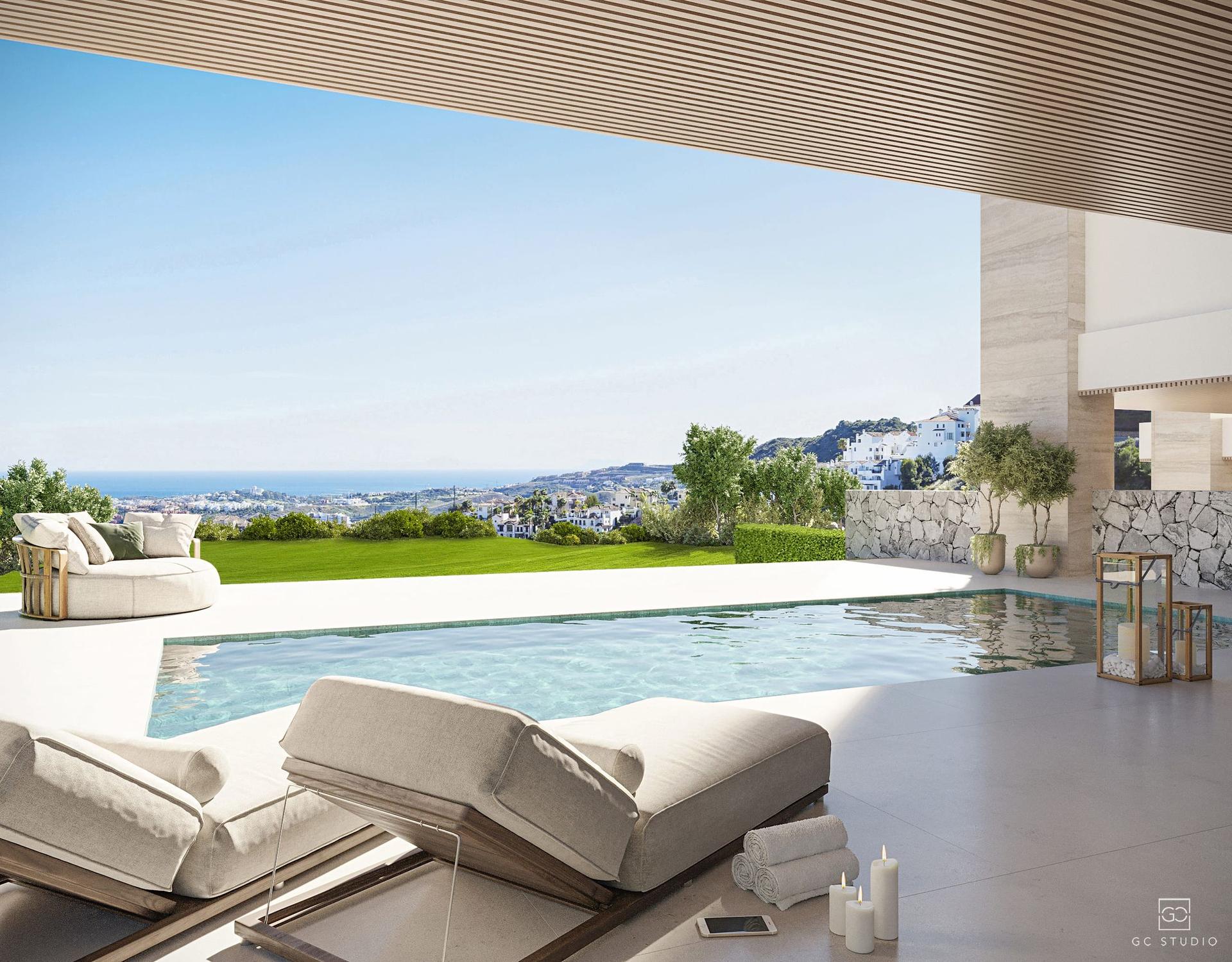 Infinity pool overlooking the Mediterranean at Altura Residences